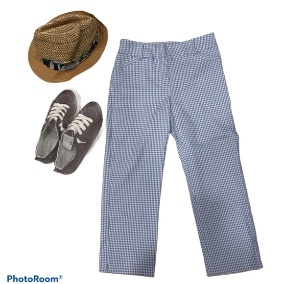 Blue&White Gingham The Iconic Summer Pull-On Capri - Picture 4 of 6